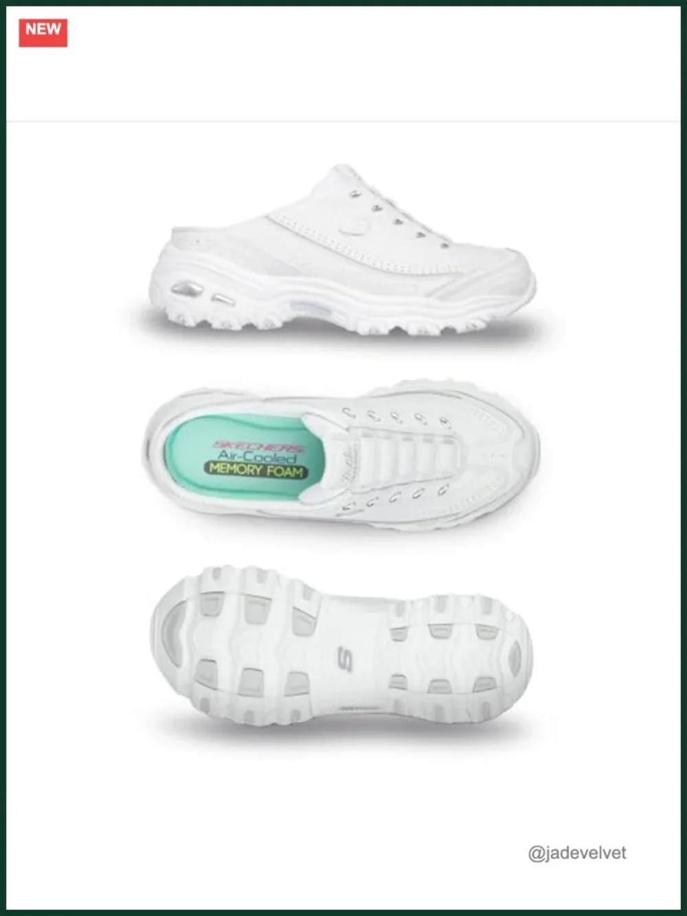 Skechers D'Lites Slip-On Sneaker Leather Casual Women Shoes